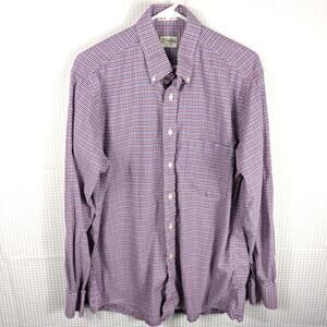 Gitman Bros L Shirt Mens USA Plaid Long Sleeve Kashmyl Cotton Heritage MCM